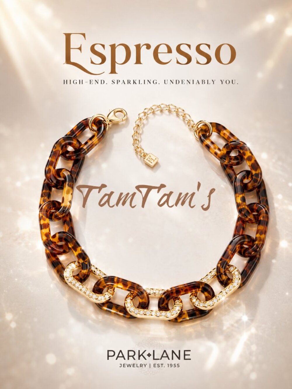 Park Lane Espresso Tortoise Link Necklace